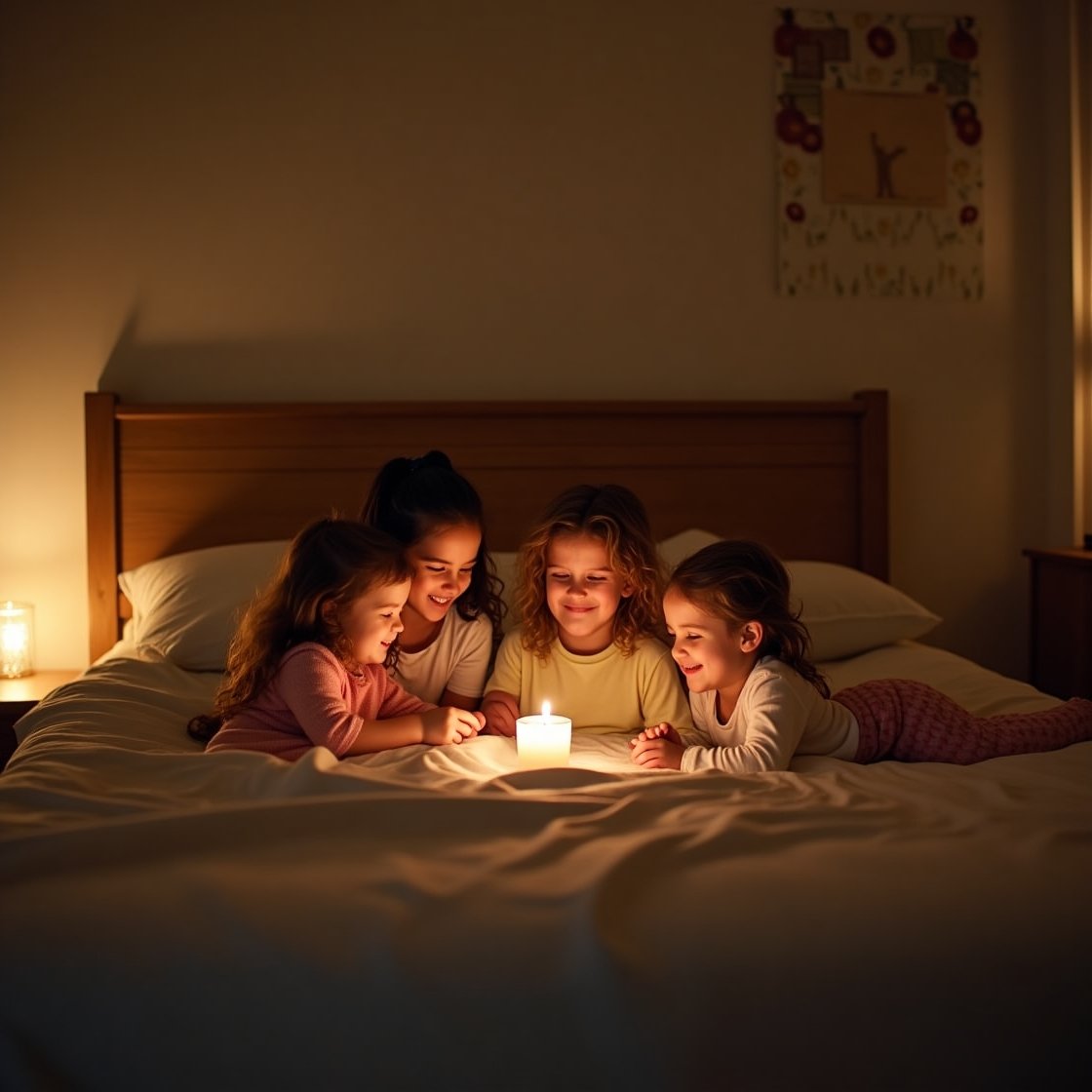 Família cristã praticando afirmações cristãs para dormir em paz com Deus juntos