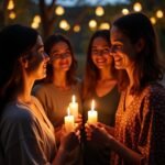 Comunidade feminina compartilhando frases curtas de vitória e superação pela fé