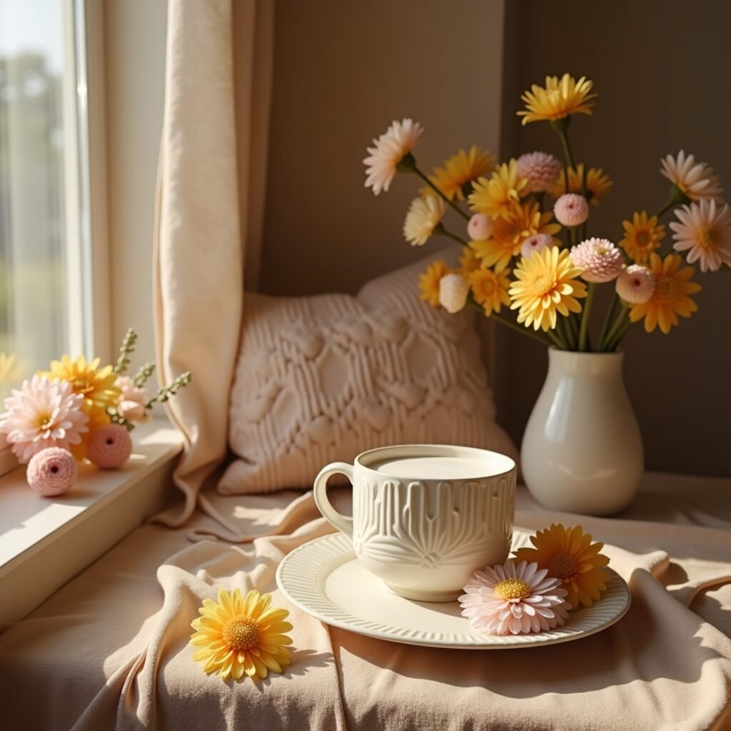 Bíblia aberta mostrando palavras de Deus para momentos de tristeza e desânimo com flores ao redor