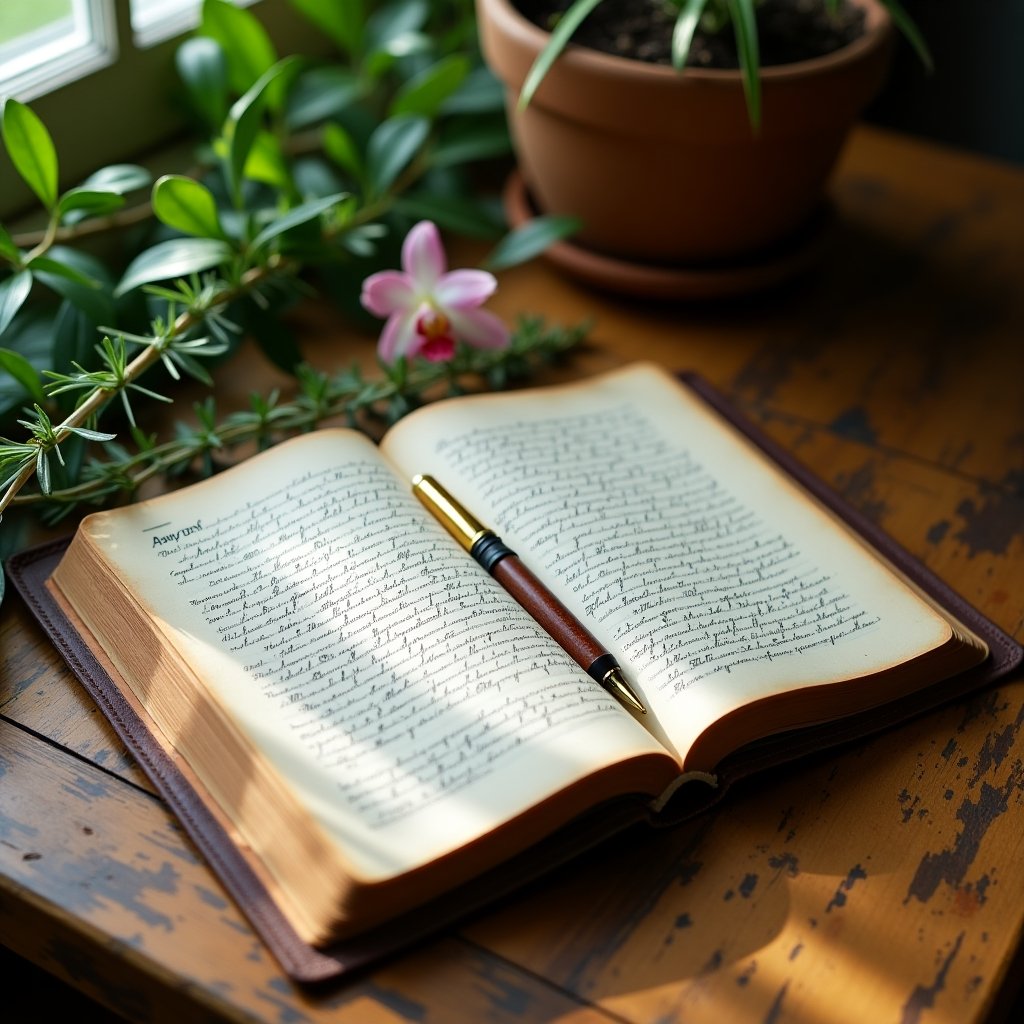 Caderno com afirmações cristãs para abundância baseadas na Bíblia