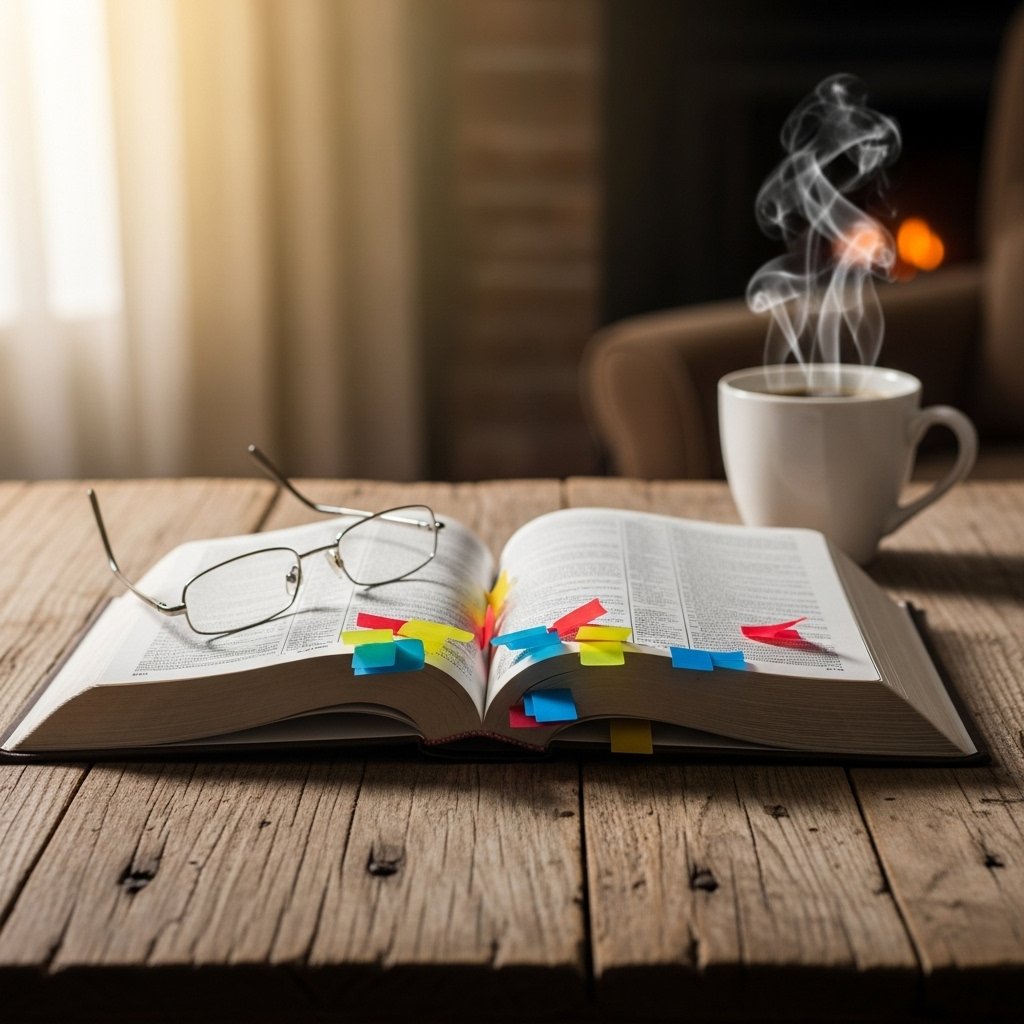 Bíblia aberta mostrando como controlar as emoções através do estudo das Escrituras Sagradas