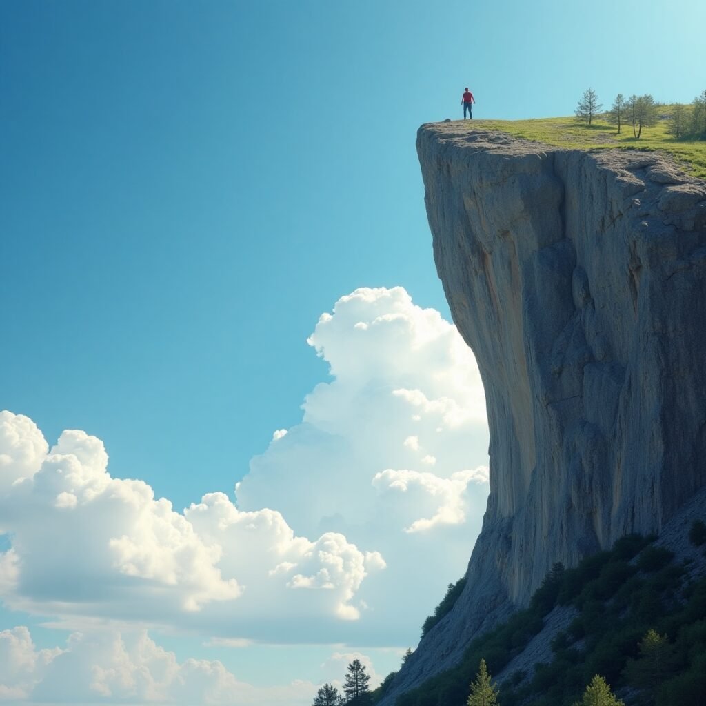 Mulher escalando montanha representando superação e força inspirada por frases de superação motivacionais