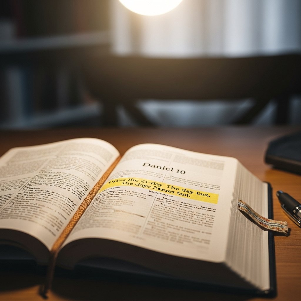 Bíblia aberta mostrando os versículos sobre o Jejum de Daniel 21 dias no livro de Daniel