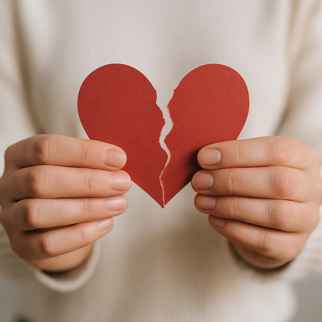 Coração rasgado representa o processo de cura pelo Perdão nas Práticas Espirituais