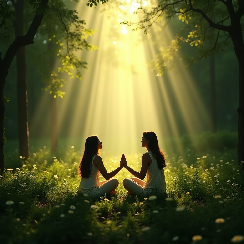 Silenciar a mente com Deus através da oração na natureza - conexão espiritual profunda