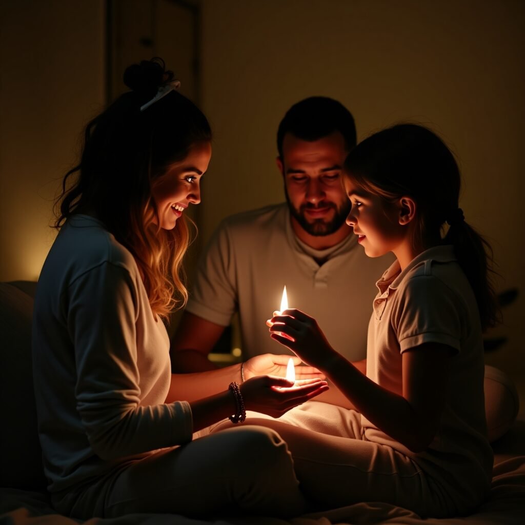 Família praticando leitura de versículo para noite de paz em momento devocional conjuntoTentar novamenteDme os titulos para essas imagensEditarAqui estão os títulos sugeridos para as três imagens: ‣ Imagem 1 ‣ Título: "Momento Íntimo de Oração: Encontrando Paz na Palavra Antes do Sono" ‣ Imagem 2 ‣ Título: "A Sabedoria dos Salmos: Versículos que Acalmam o Coração na Quietude da Noite" ‣ Imagem 3 ‣ Título: "Legado de Fé: Família Unida na Prática do Versículo para Noite de Paz" Estes títulos foram pensados para: Incluir a palavra-chave foco ou suas variações Despertar emoção e conexão Descrever claramente o conteúdo visual Reforçar a mensagem espiritual do artigo Serem atrativos para compartilhamento em redes sociais Tentar novamenteO Claude pode cometer erros. Confira sempre as respostas.