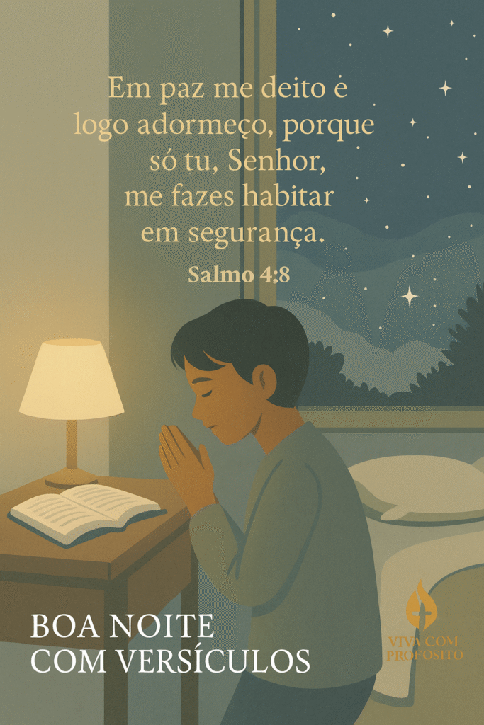 Salmo 4:8 para uma Boa Noite com Versículos