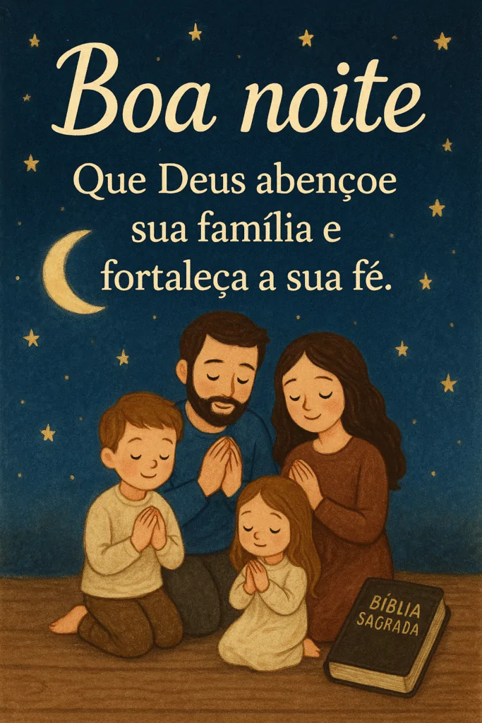 Mensagens bíblicas de boa noite para fortalecer os laços familiares e a fé