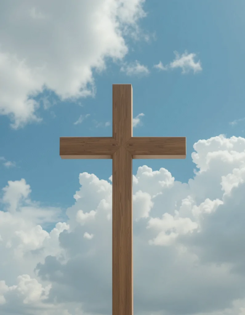 Cruz cristã inspiradora para compartilhar frases cristãs curtas para WhatsApp nas redes sociais